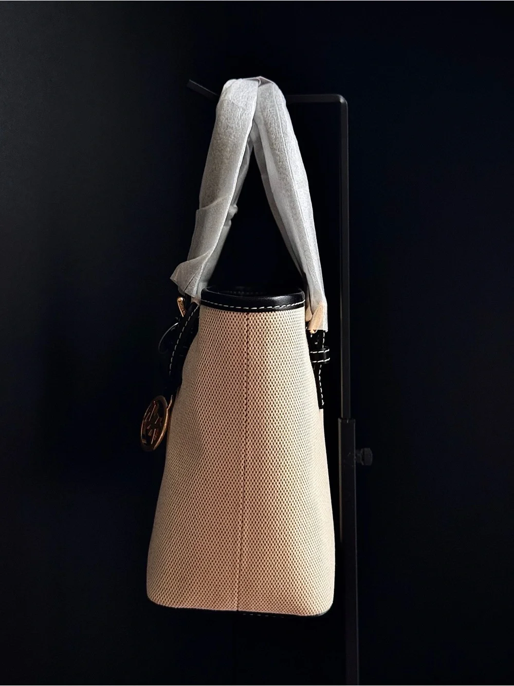 NWT Michael Kore Jet Set Travel XS Canvas Top Zip Tote Convertible Crossbody
